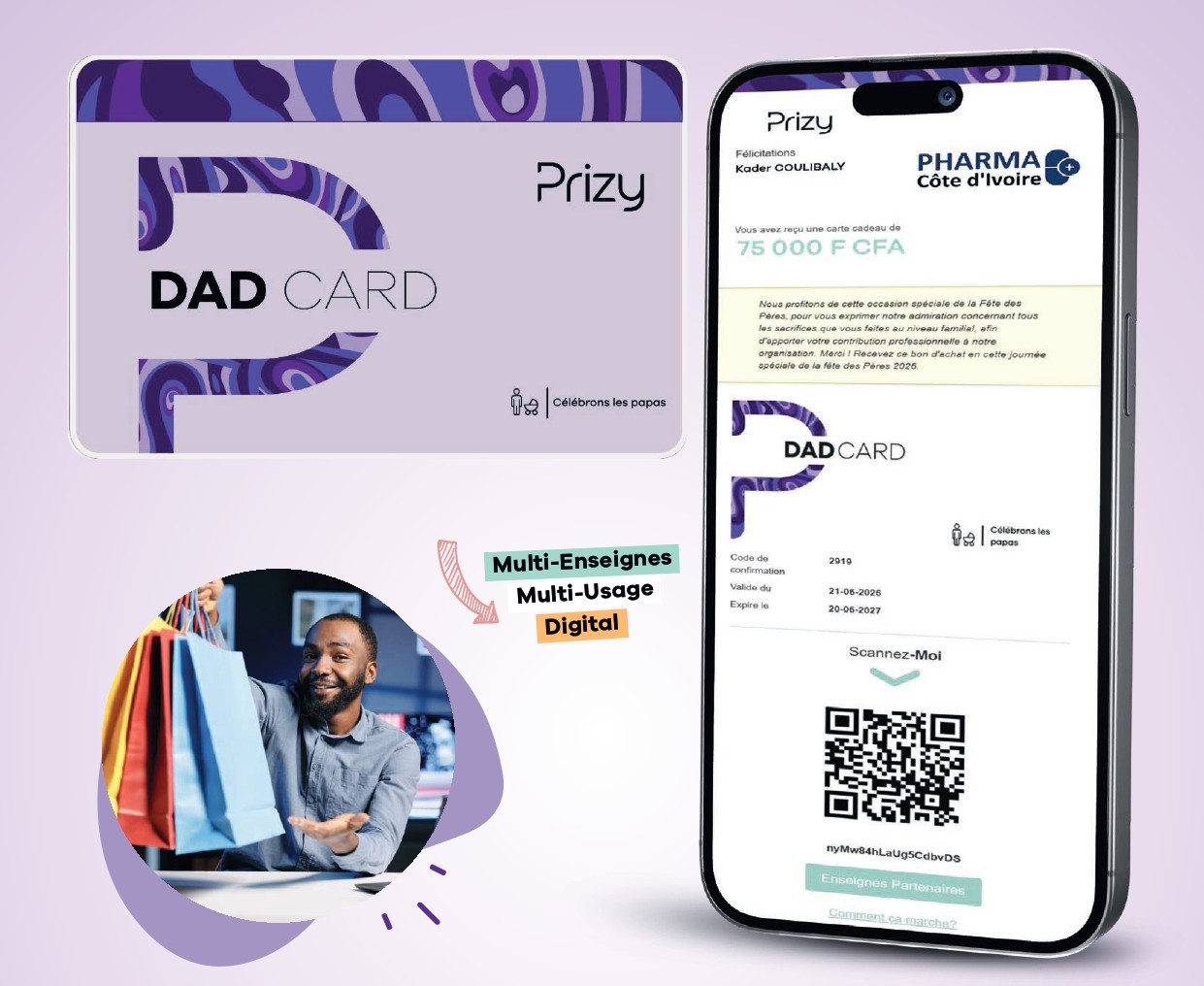Bon d'achat Prizy — pour la fête des Pères
