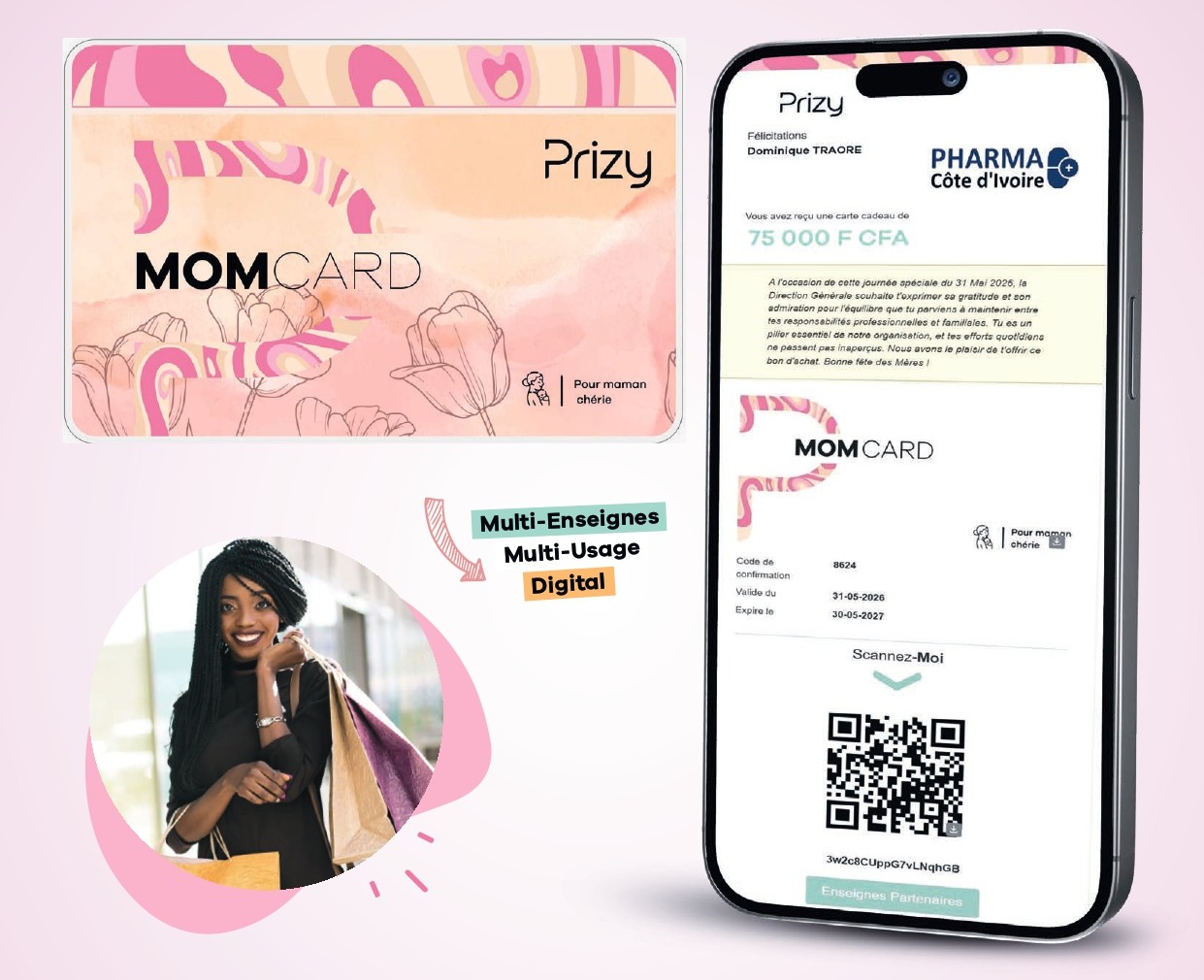 Bon d'achat Prizy — pour la fête des Mères