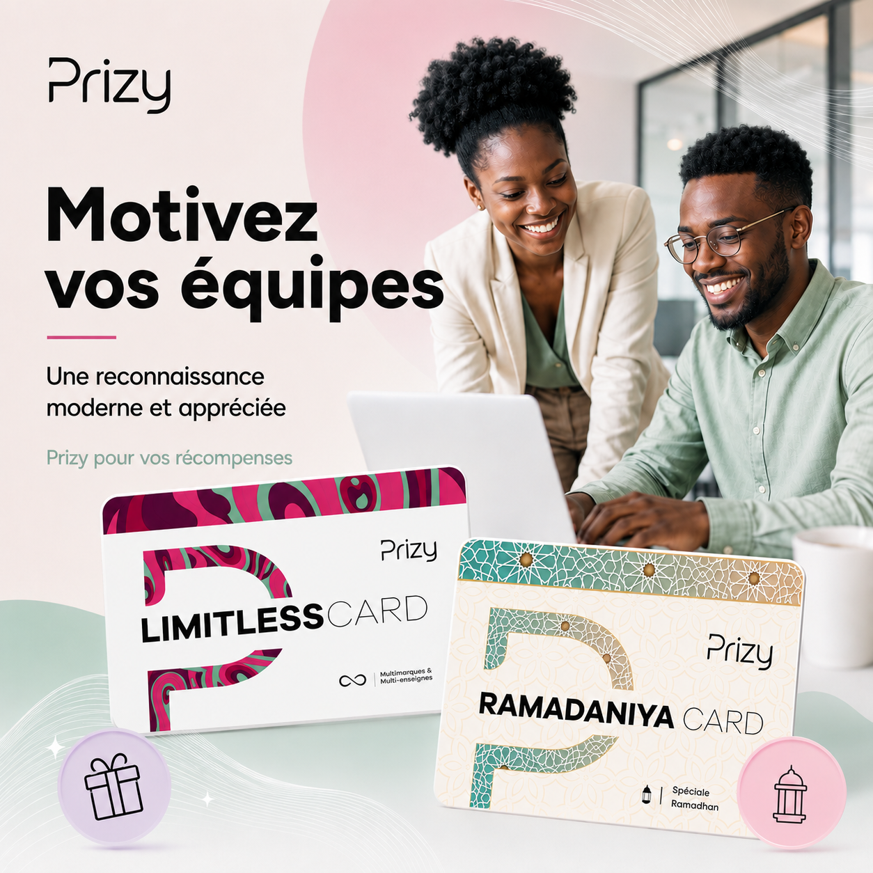 Motivez vos équipes — Prizy pour vos récompenses